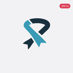 two color   vector icon from shapes concept. isolated blue  vector sign symbol can be use for web, mobile and logo. eps