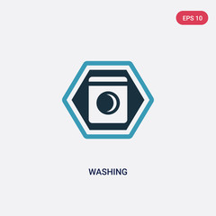 two color washing vector icon from signs concept. isolated blue washing vector sign symbol can be use for web, mobile and logo. eps 10