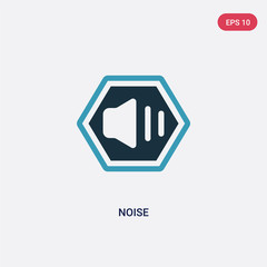 two color noise vector icon from signs concept. isolated blue noise vector sign symbol can be use for web, mobile and logo. eps 10