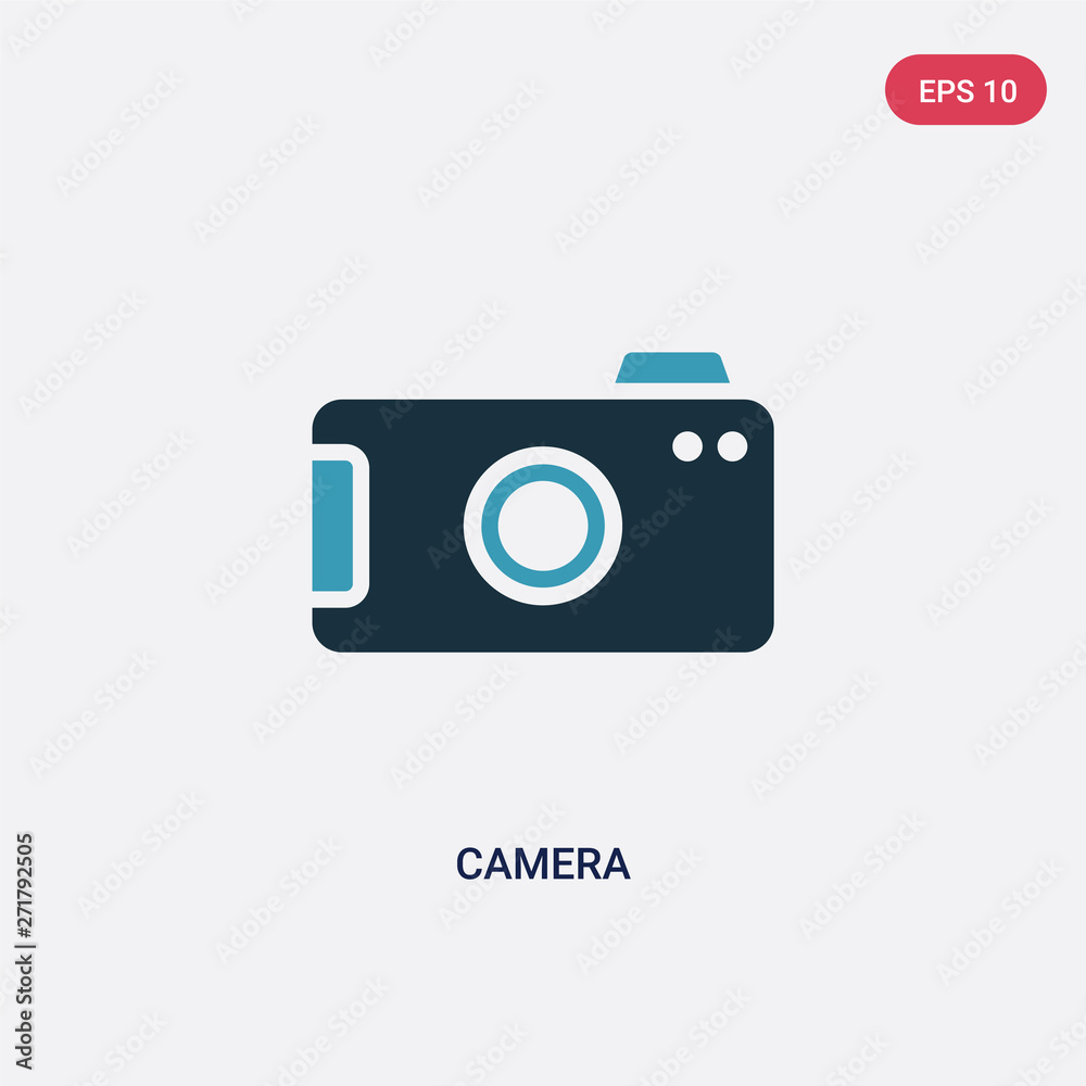 Wall mural two color camera vector icon from signs concept. isolated blue camera vector sign symbol can be use for web, mobile and logo. eps 10