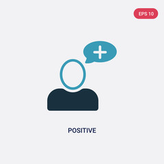 two color positive vector icon from signs concept. isolated blue positive vector sign symbol can be use for web, mobile and logo. eps 10