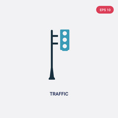two color traffic vector icon from signs concept. isolated blue traffic vector sign symbol can be use for web, mobile and logo. eps 10