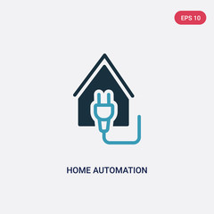 two color home automation vector icon from smart home concept. isolated blue home automation vector sign symbol can be use for web, mobile and logo. eps 10