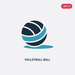 Fototapeta premium two color volleyball ball vector icon from sports concept. isolated blue volleyball ball vector sign symbol can be use for web, mobile and logo. eps 10