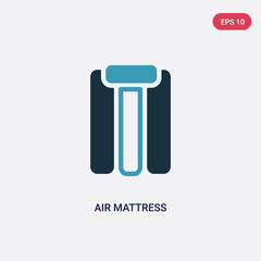 two color air mattress vector icon from summer concept. isolated blue air mattress vector sign symbol can be use for web, mobile and logo. eps 10