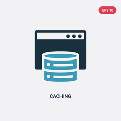 two color caching vector icon from technology concept. isolated blue caching vector sign symbol can be use for web, mobile and logo. eps 10 © zaurrahimov