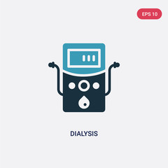 two color dialysis vector icon from technology concept. isolated blue dialysis vector sign symbol can be use for web, mobile and logo. eps 10