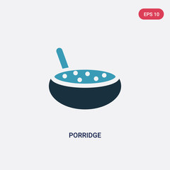 two color porridge vector icon from thanksgiving concept. isolated blue porridge vector sign symbol can be use for web, mobile and logo. eps 10