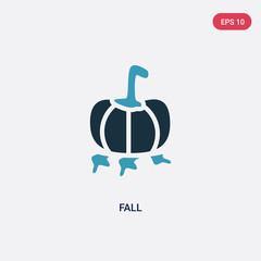 two color fall vector icon from thanksgiving concept. isolated blue fall vector sign symbol can be use for web, mobile and logo. eps 10
