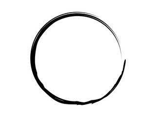 Grunge circle made of black paint.Grunge ink circle.Grunge oval frame made of black ink.Oval marking element.