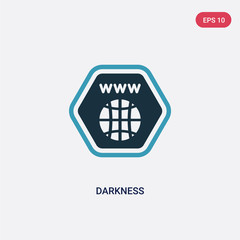 two color darkness vector icon from web concept. isolated blue darkness vector sign symbol can be use for web, mobile and logo. eps 10