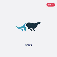 two color otter vector icon from animals concept. isolated blue otter vector sign symbol can be use for web, mobile and logo. eps 10