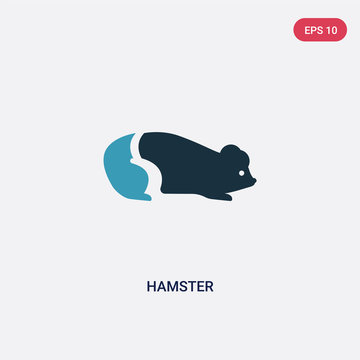 two color hamster vector icon from animals concept. isolated blue hamster vector sign symbol can be use for web, mobile and logo. eps 10