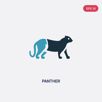 two color panther vector icon from animals concept. isolated blue panther vector sign symbol can be use for web, mobile and logo. eps 10