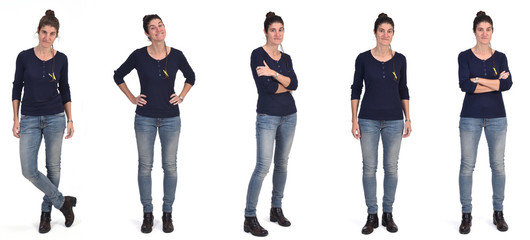 woman with different ways of standing