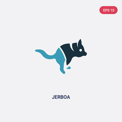 two color jerboa vector icon from animals concept. isolated blue jerboa vector sign symbol can be use for web, mobile and logo. eps 10