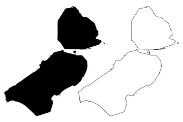 Flevoland province (Kingdom of the Netherlands, Holland) map vector illustration, scribble sketch Flevoland map