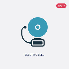 two color electric bell vector icon from tools and utensils concept. isolated blue electric bell vector sign symbol can be use for web, mobile and logo. eps 10