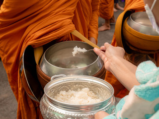 The monks of the Buddhist Sangha (give alms to a Buddhist monk), which came out of the Buddhist...