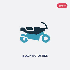 two color black motorbike vector icon from transport concept. isolated blue black motorbike vector sign symbol can be use for web, mobile and logo. eps 10