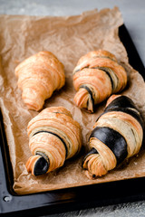 freshly baked croissants