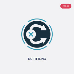 two color no tittling vector icon from user interface concept. isolated blue no tittling vector sign symbol can be use for web, mobile and logo. eps 10