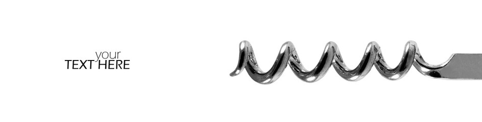 Cork screw with the copy space