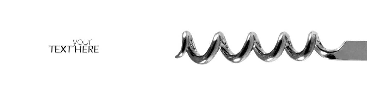Cork screw with the copy space