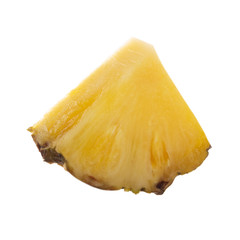 slice of fresh pineapple isolated on white background