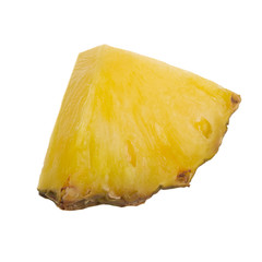 slice of fresh pineapple isolated on white background