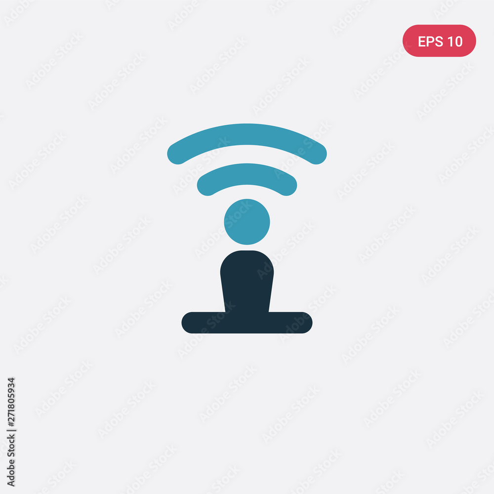 Poster two color vector icon from user interface concept. isolated blue vector sign symbol can be use for w