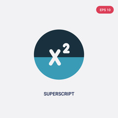 Obraz premium two color superscript vector icon from user interface concept. isolated blue superscript vector sign symbol can be use for web, mobile and logo. eps 10