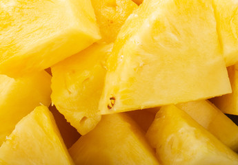 heap of slices of pineapple background