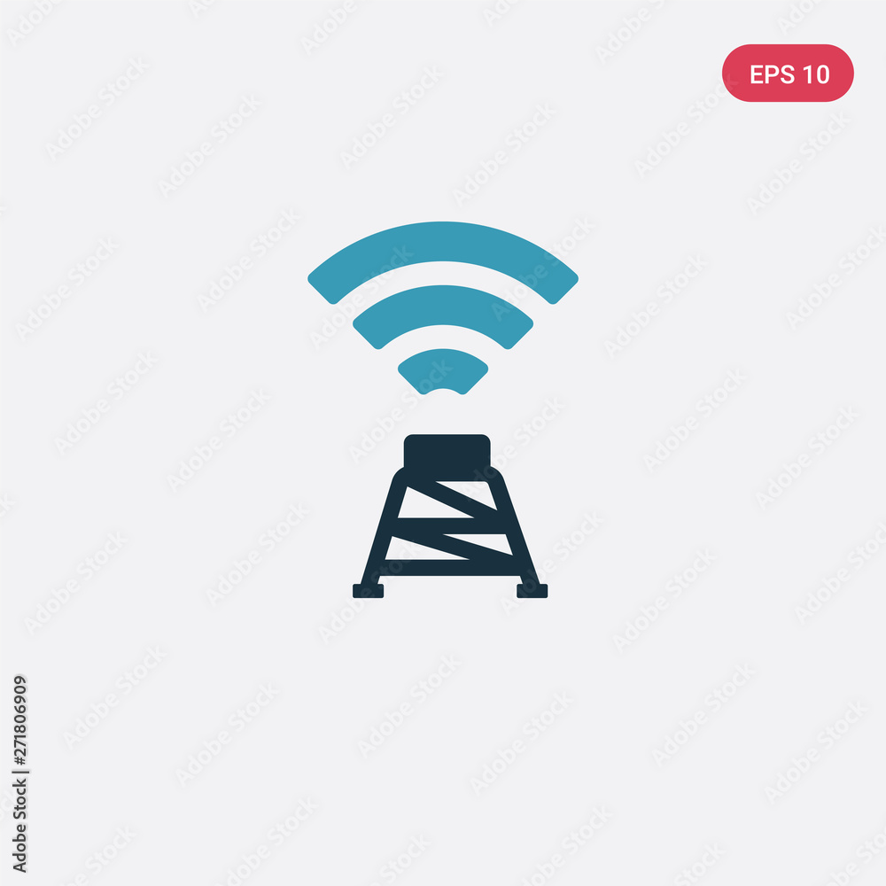 Poster two color vector icon from user interface concept. isolated blue vector sign symbol can be use for w