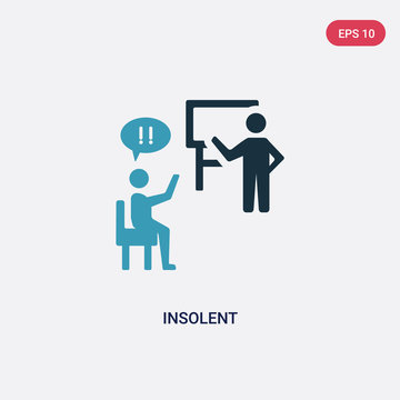 two color insolent vector icon from user interface concept. isolated blue insolent vector sign symbol can be use for web, mobile and logo. eps 10
