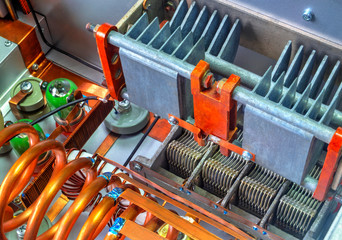 Vacuum tubes shortwave power amplifier - inside view