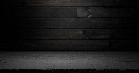 Empty of wood table top on blur of curtain with window view green from tree garden background.For montage product display or design key visual layout