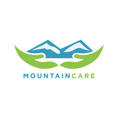 MOUNTAIN CARE LOGO DESIGN VECTOR