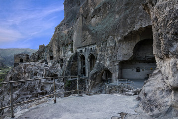 Ancient rock-hewn town in eastern Georgia. Caves in Uplistsiche. Gori town. Uplistsikhe is identified as one of the oldest urban settlements in Georgia (4th century).