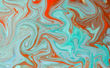 Fototapeta premium Marble abstract acrylic background. Marbling artwork texture. Agate ripple pattern. Gold powder.