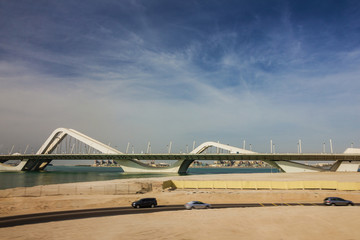 Abu Dhabi bridge city view, UAE