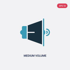 two color medium volume vector icon from user interface concept. isolated blue medium volume vector sign symbol can be use for web, mobile and logo. eps 10