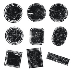 Set of Grunge Rubber Stamps. 
