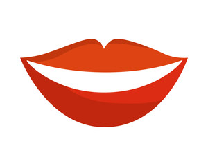 sensuality lips woman icon vector illustration