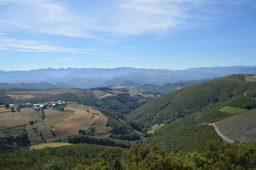 Coto Village In The Mountains Of Galicia Full Of Valleys Pine Forests Meadows And Forests Of Eucalyptus In Rebedul. August 3, 2013. Rebedul, Lugo, Galicia, Spain. Rural Tourism, Nature.