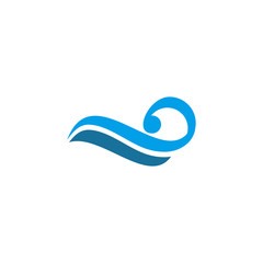Obraz premium Wave icon logo design vector template