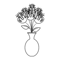 vase with roses icon vector illustration