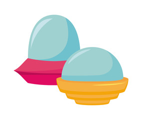 video game pixelated spaceships icon vector ilustrate