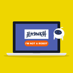 Upset robot cannot pass the anti-bot test