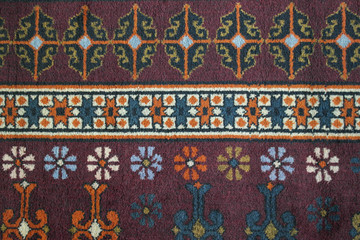 photo ornament pattern on the old old carpet